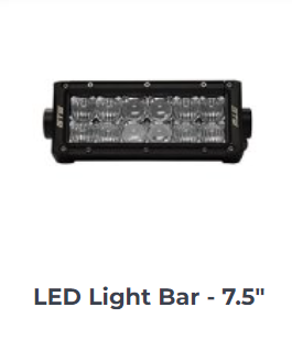 
The MadJax 7.5" LED Light Bar is a robust lighting accessory designed to enhance driving vision for golf carts. This double row LED light bar is rigorously tested for durability, including accelerated aging and vacuum tests, ensuring it withstands various conditions. It comes with mounting brackets, a harness, and a switch for easy installation. The harness features Deutsch DT connectors and an inline relay for reliable performance. The light bar is engineered to provide a spot beam in the center and a wide flood beam on the sides, significantly improving visibility during driving