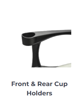 
The Front and Rear Cup Holders from MadJax are designed to accommodate a variety of sizes, ranging from standard cans to larger traveler cups. These cup holders ensure that beverages are securely held, providing convenience for both front and rear passengers. 
